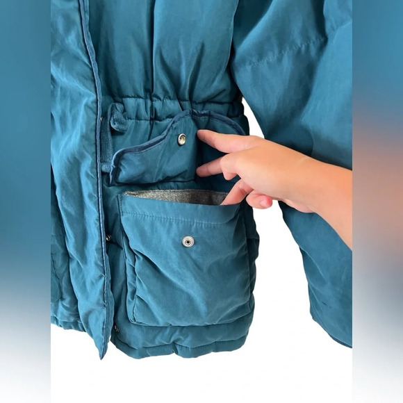 Abercrombie & Fitch blue puffer snow jacket - Picture 3 of 6